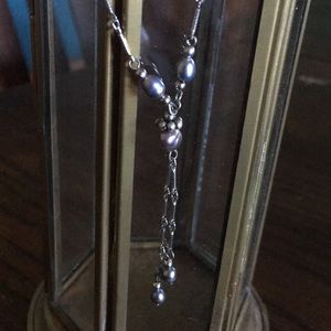 Faux Black Pearl Necklace